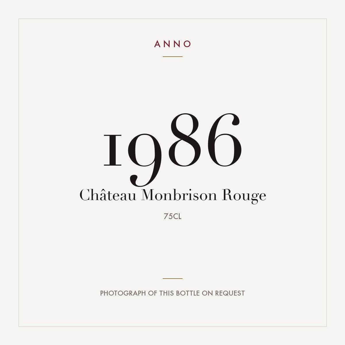 Chateau Monbrison Margaux 1986 AOC 0,75l