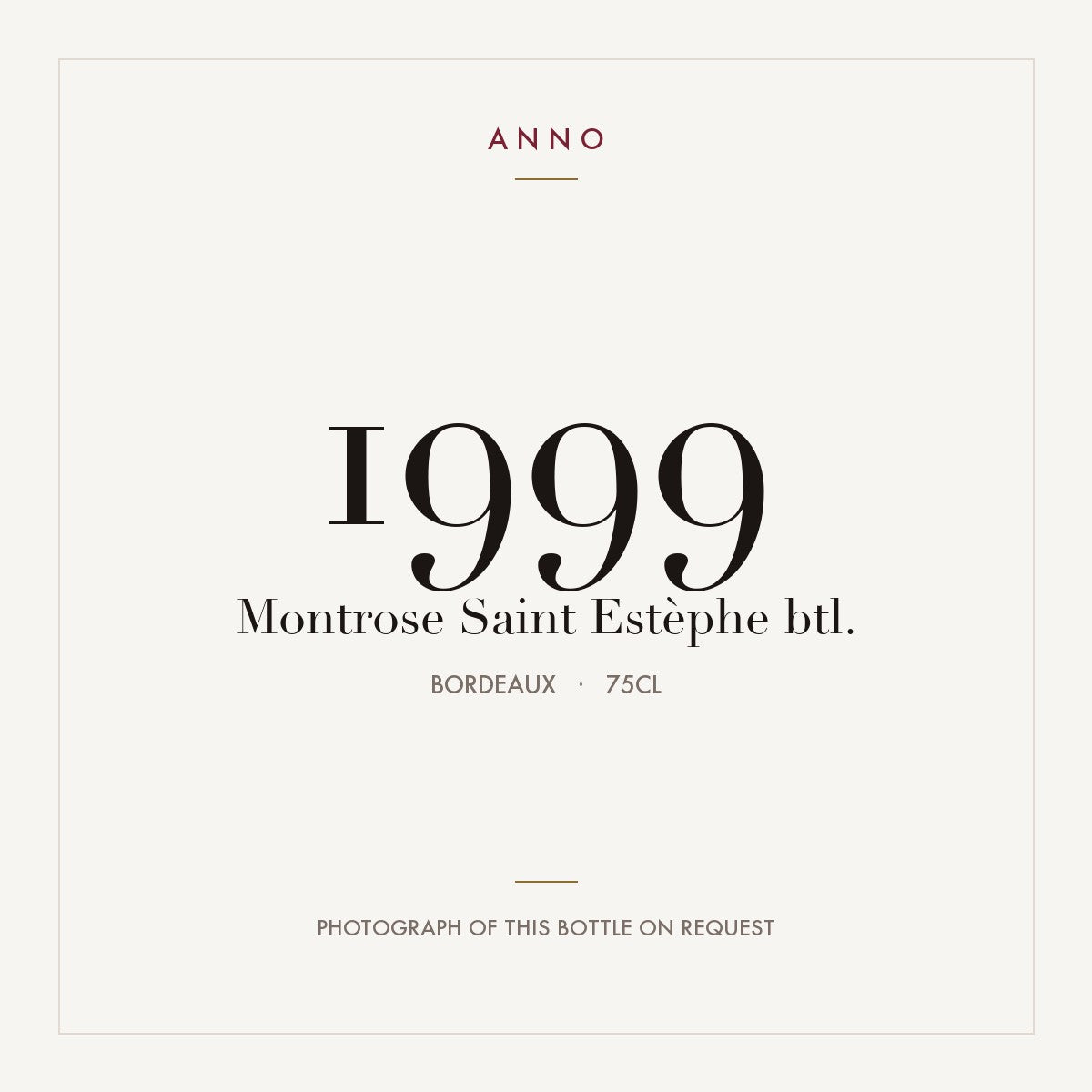 Chateau Montrose Saint-Estephe 1999 AOC 0,75l