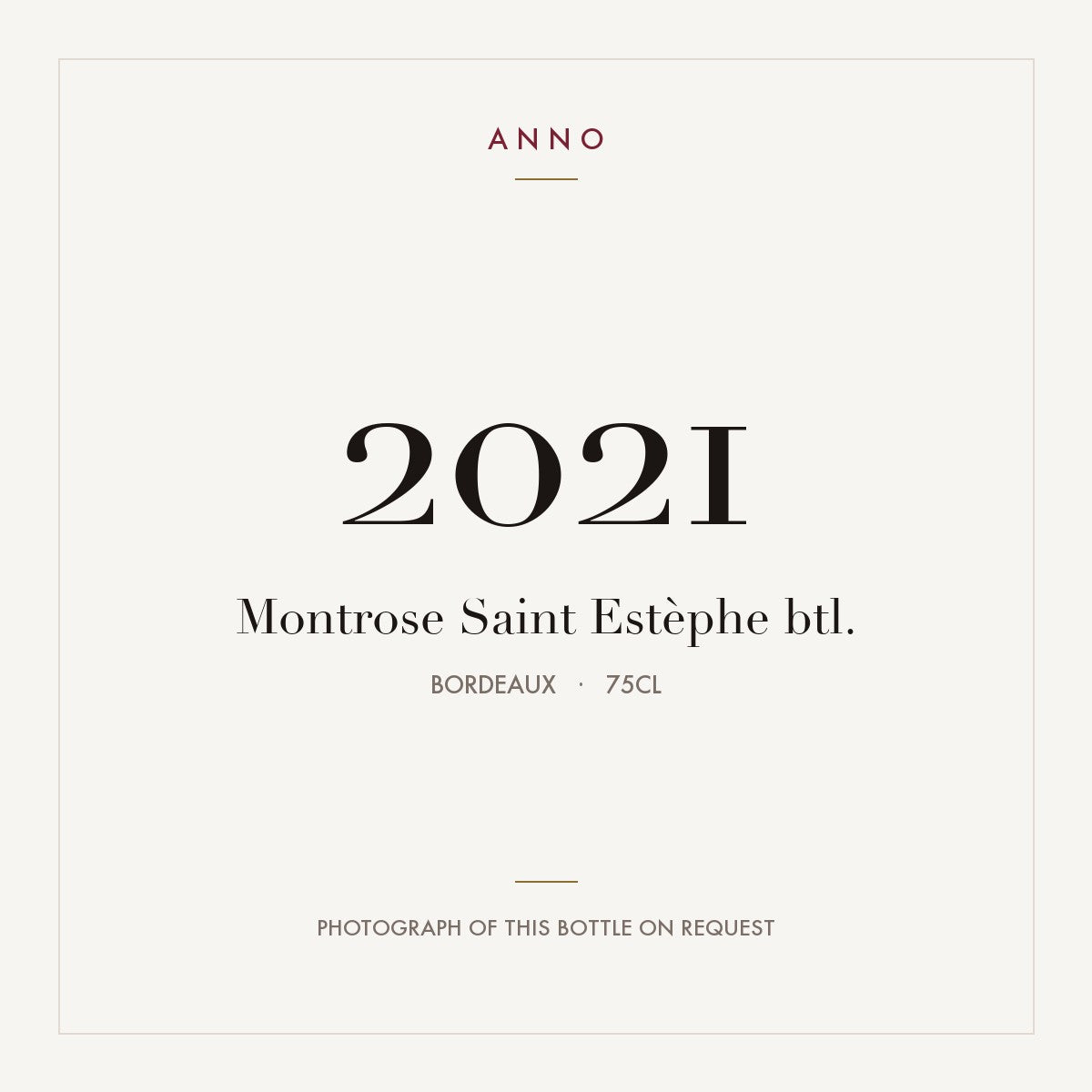 Chateau Montrose Saint-Estephe 2021 AOC 0,75l