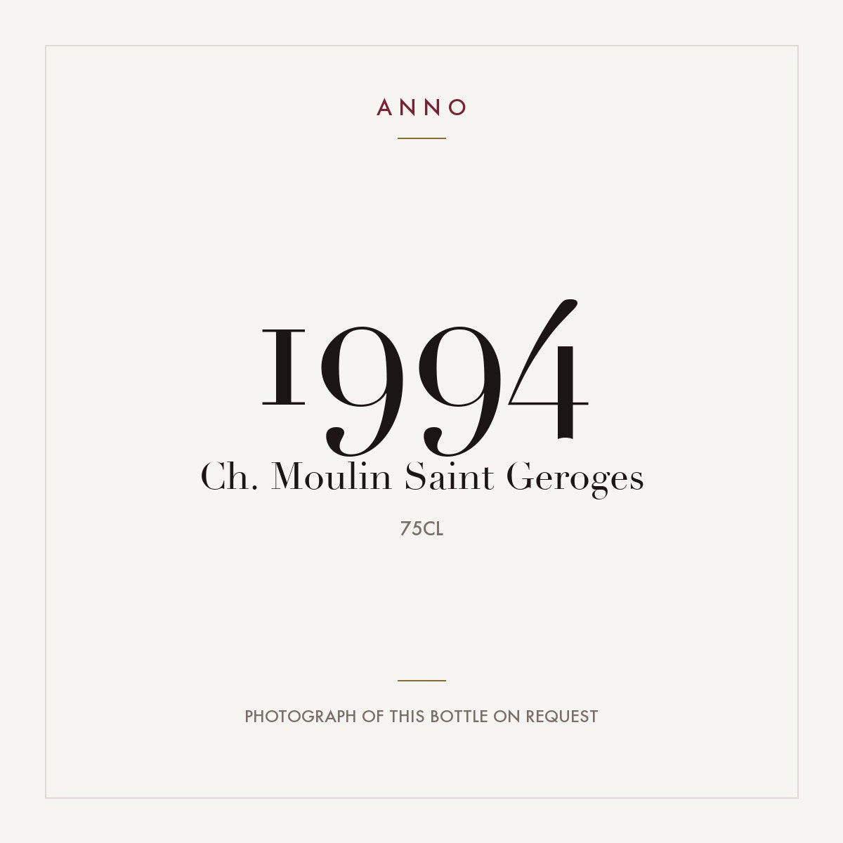 Chateau Moulin Saint-Georges Saint-Emilion 1994 AOC 0,75l