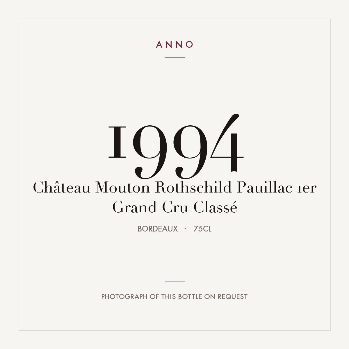 Chateau Mouton Rothschild Pauillac 1994 AOC 0,75l