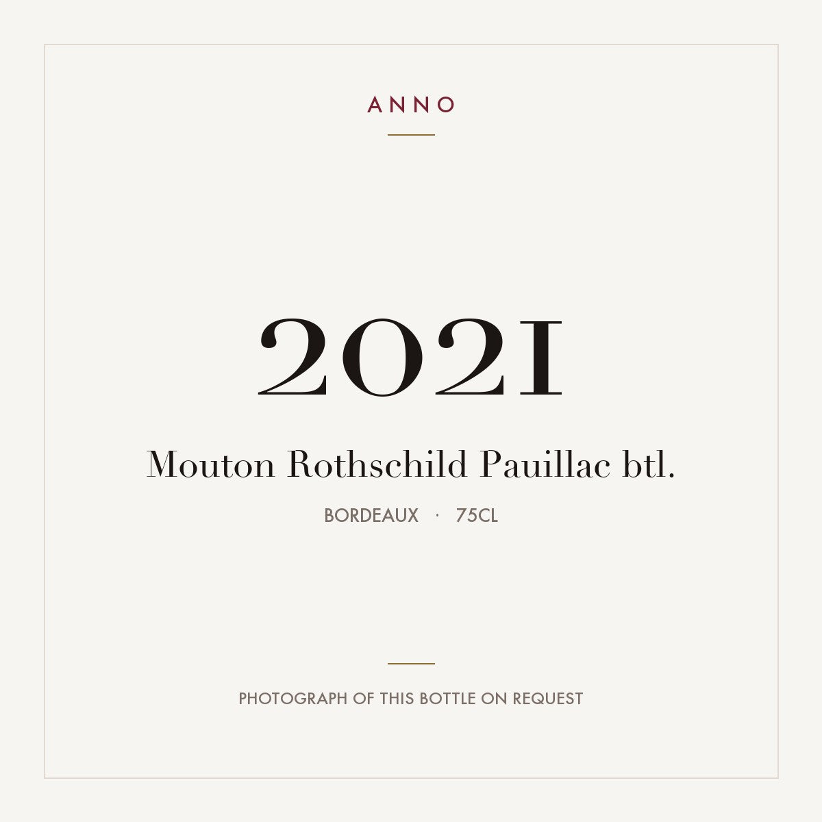 Chateau Mouton Rothschild Pauillac 2021 AOC 0,75l