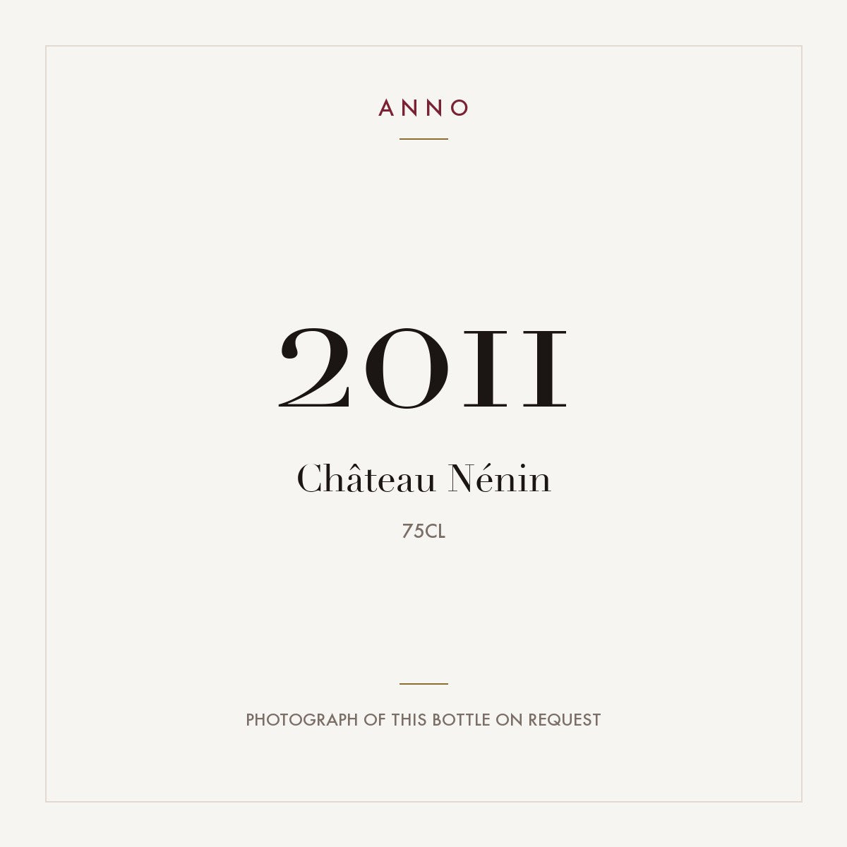 Chateau Nenin Pomerol 2011 AOC 0,75l