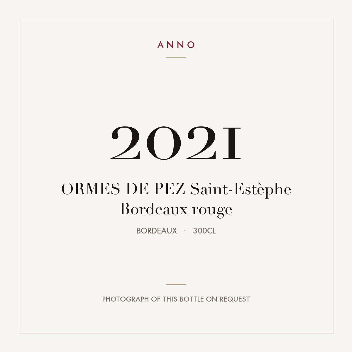 Chateau Ormes de Pez Saint-Estephe 2021 AOC 3l