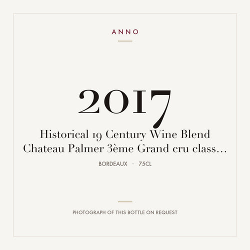 Chateau Palmer Historical XIX Century Wine Blend Margaux 2017 AOC 0,75l