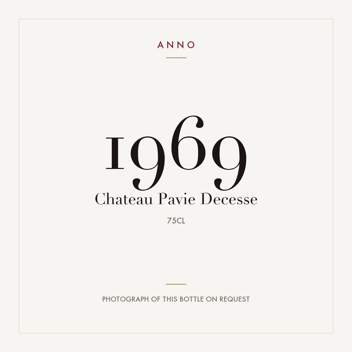 Chateau Pavie-Decesse Saint-Emilion 1969 AOC 0,75l