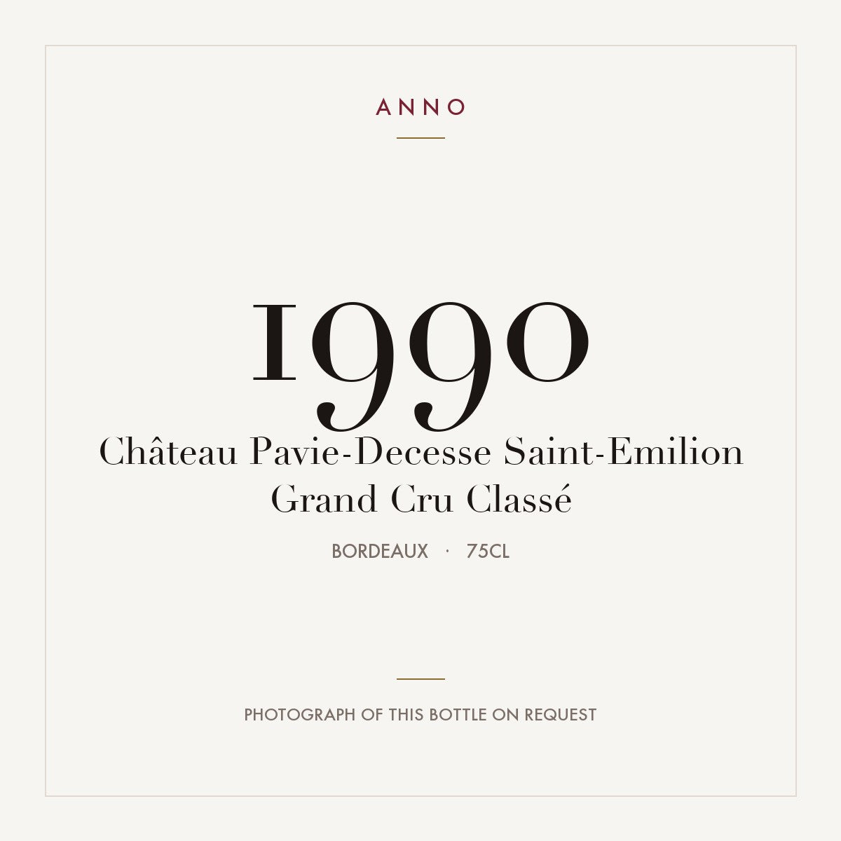 Chateau Pavie-Decesse Saint-Emilion Grand Cru 1990 AOC 0,75l