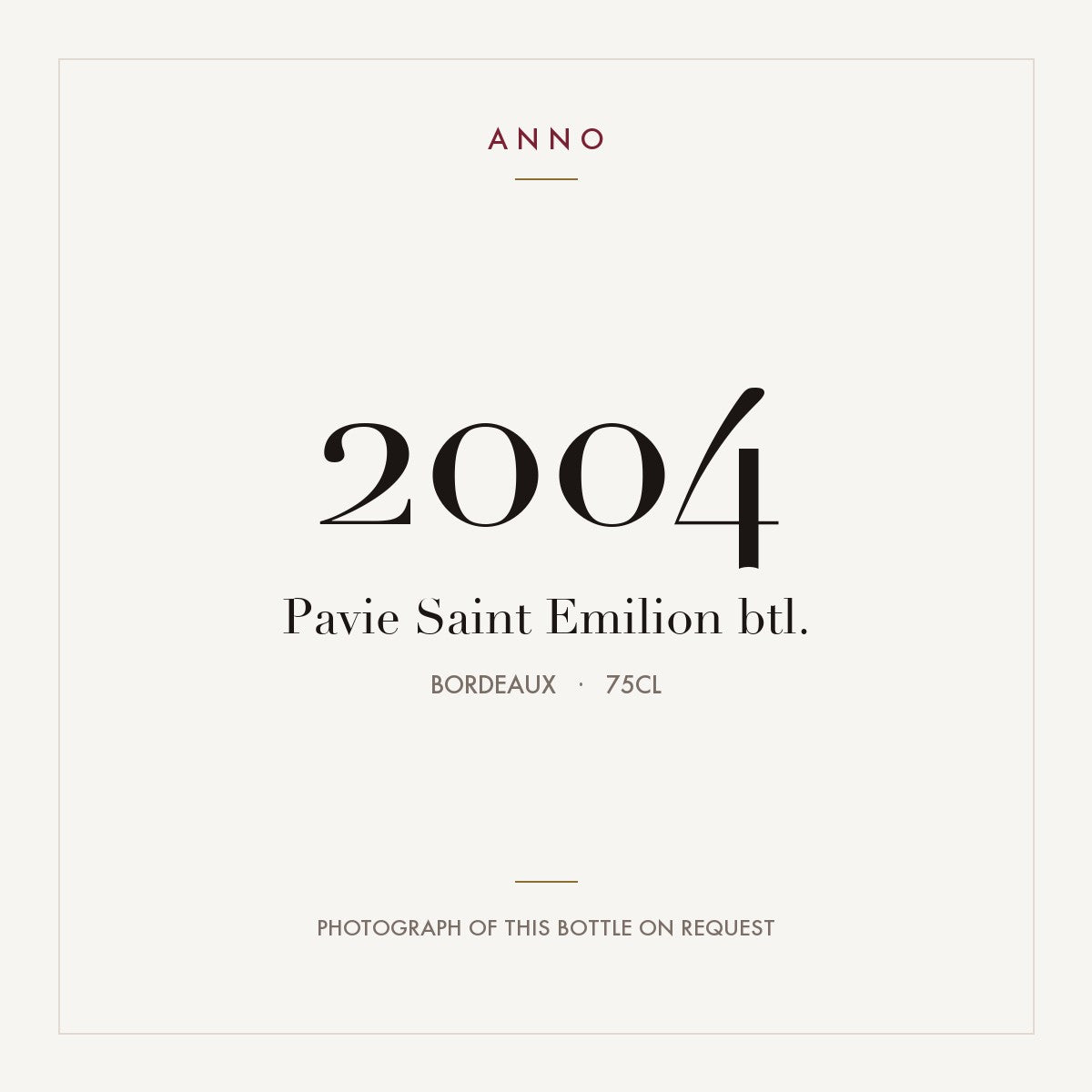 Chateau Pavie Saint-Emilion 2004 AOC 0,75l