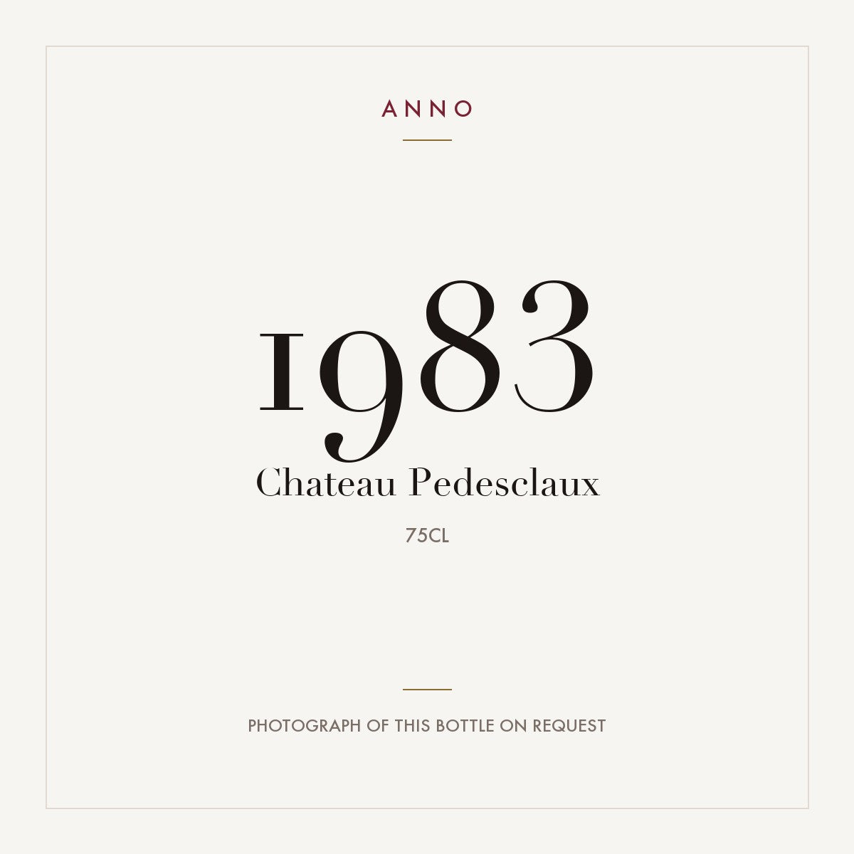 Chateau Pedesclaux Pauillac 1983 AOC 0,75l