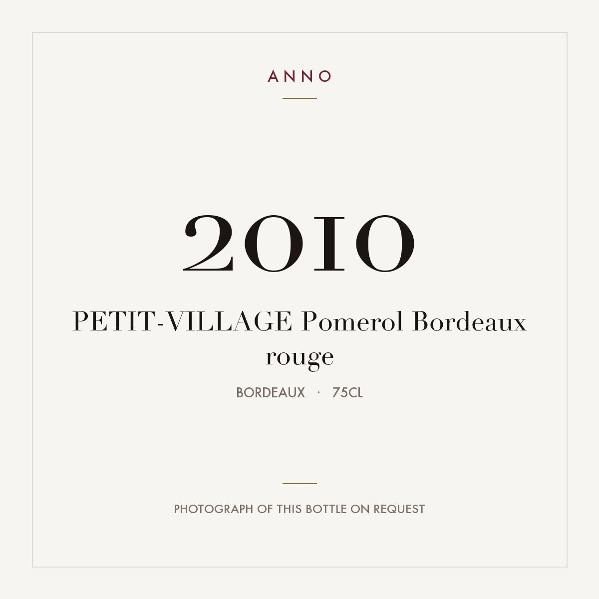 Chateau Petit-Village Pomerol 2010 AOC 0,75l