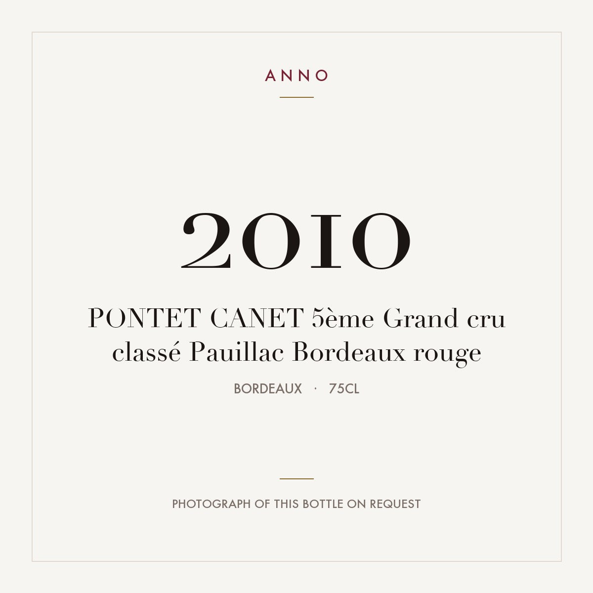 Chateau Pontet-Canet Pauillac 2010 AOC 0,75l