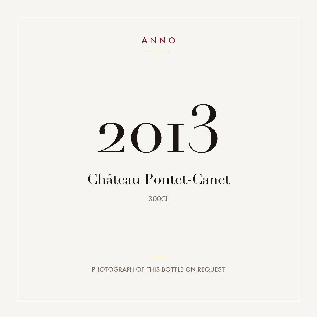 Chateau Pontet-Canet Pauillac 2013 AOC 3l