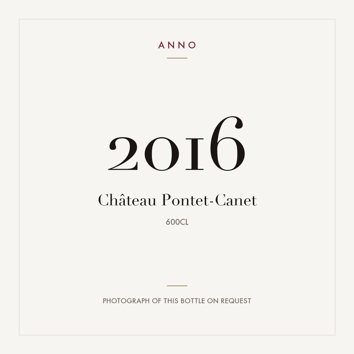 Chateau Pontet-Canet Pauillac 2016 AOC 6l