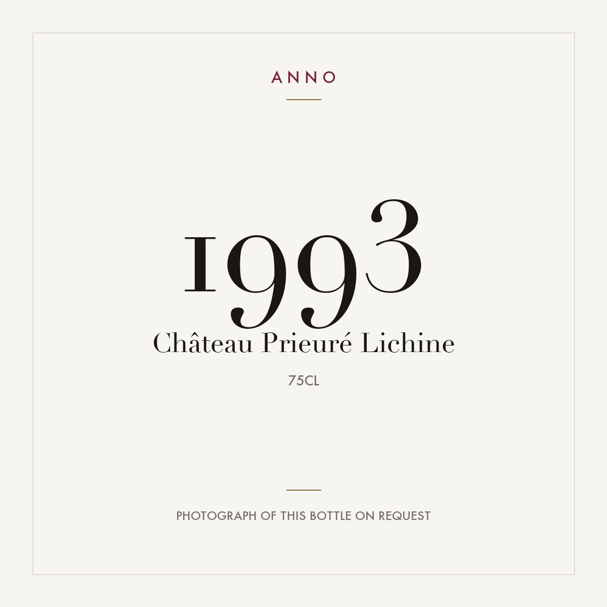 Chateau Prieure-Lichine Margaux 1993 AOC 0,75l