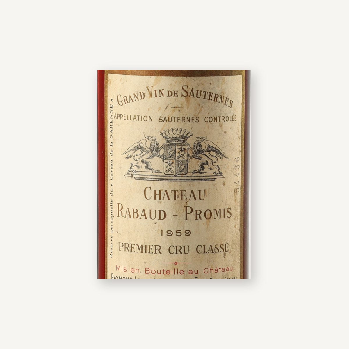 Chateau Rabaud-Promis Sauternes 1959 AOC 0,75l