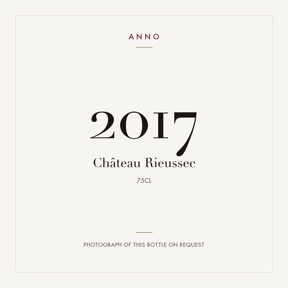 Chateau Rieussec Sauternes 2017 AOC 0,75l