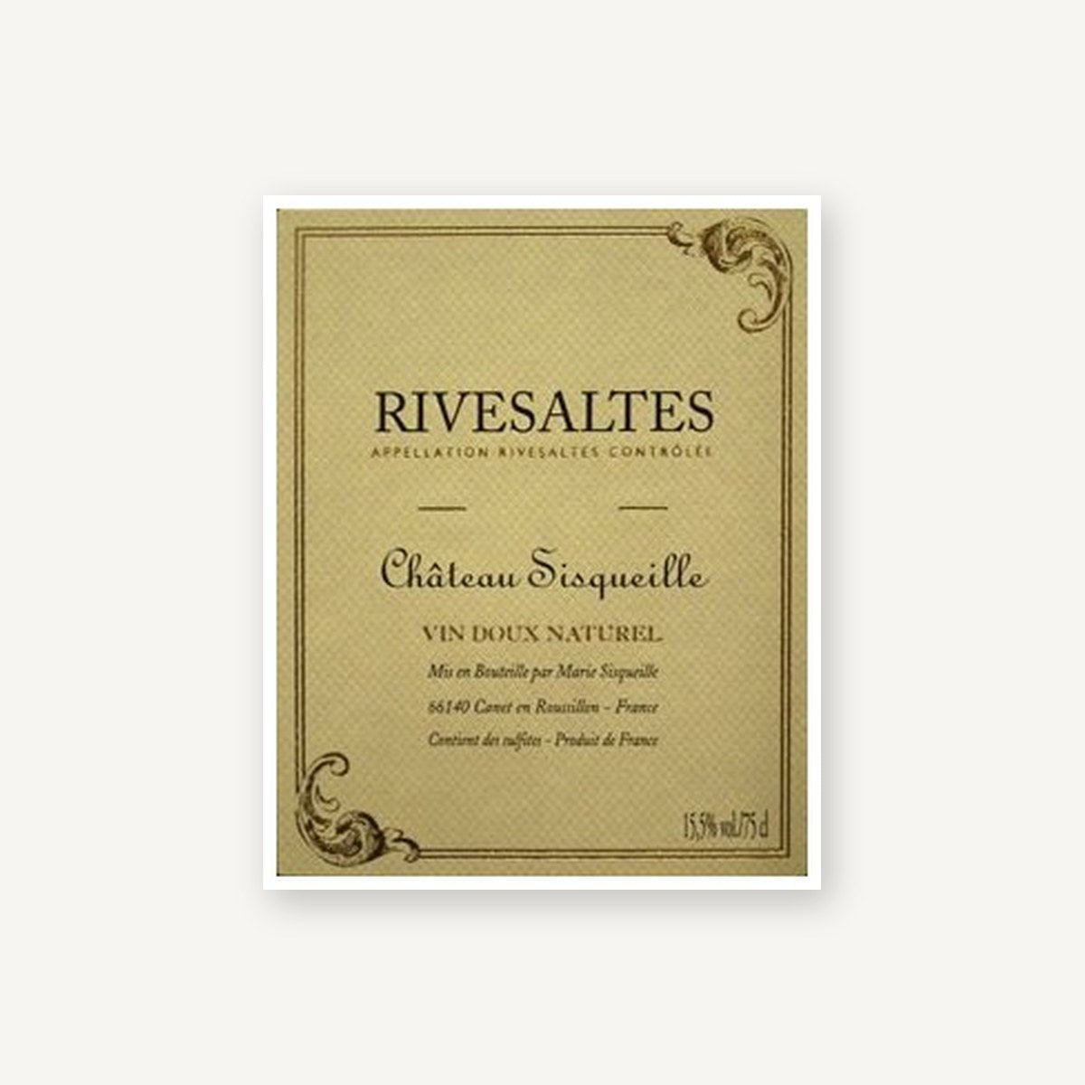 Chateau Sisqueille Rivesaltes 1942 AOC 0,75l