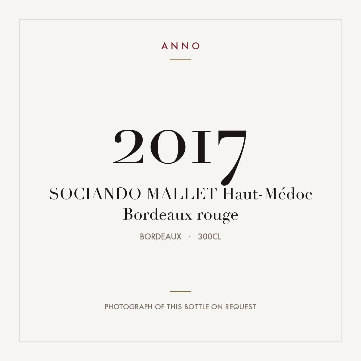 Chateau Sociando-Mallet Haut-Medoc 2017 AOC 3l