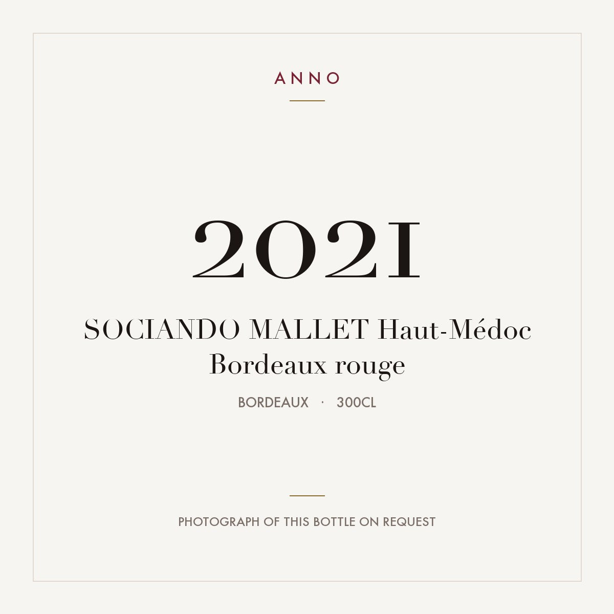 Chateau Sociando-Mallet Haut-Medoc 2021 AOC 3l