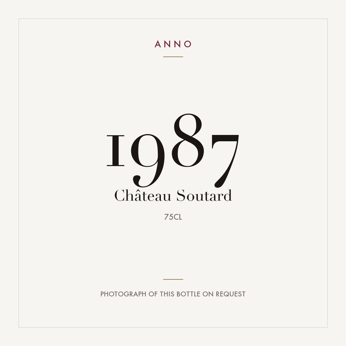 Chateau Soutard Saint-Emilion 1987 AOC 0,75l