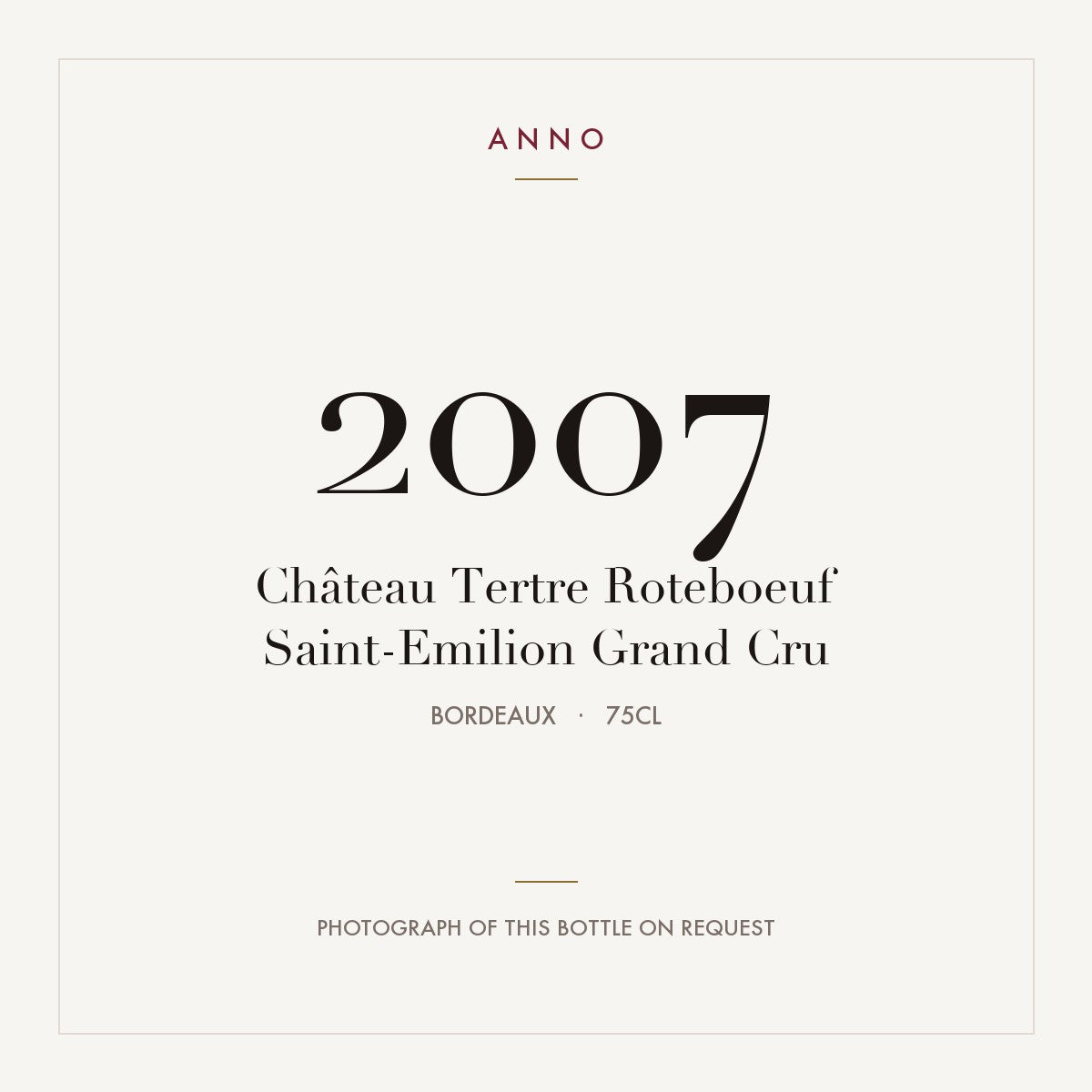 Chateau Tertre Roteboeuf Saint-Emilion Grand Cru 2007 AOC 0,75l