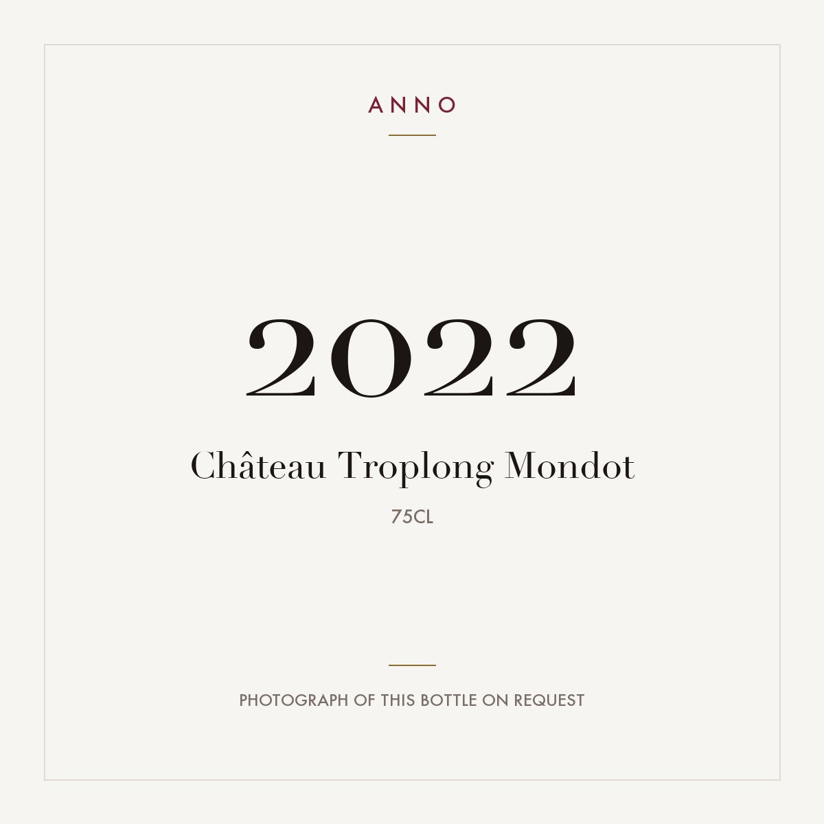 Chateau Troplong Mondot Saint-Emilion 2022 AOC 0,75l