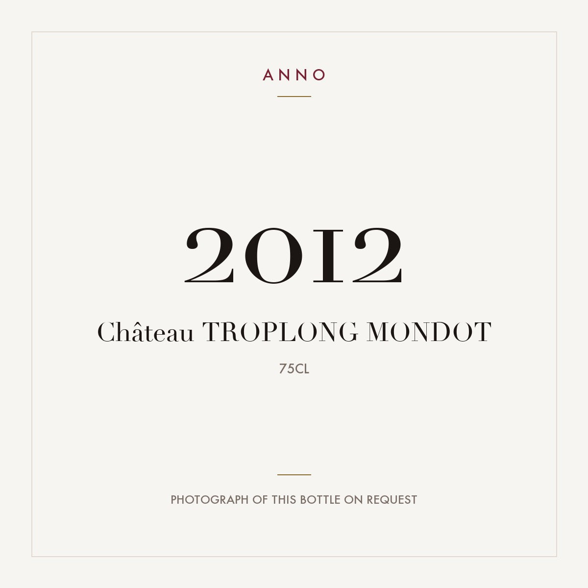 Chateau Troplong Mondot Saint-Emilion Grand Cru 2012 AOC 0,75l