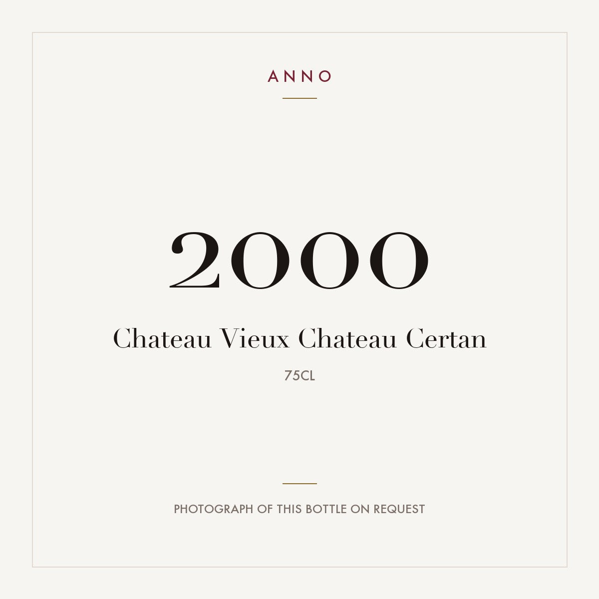 Chateau Vieux Chateau Certan Pomerol 2000 AOC 0,75l