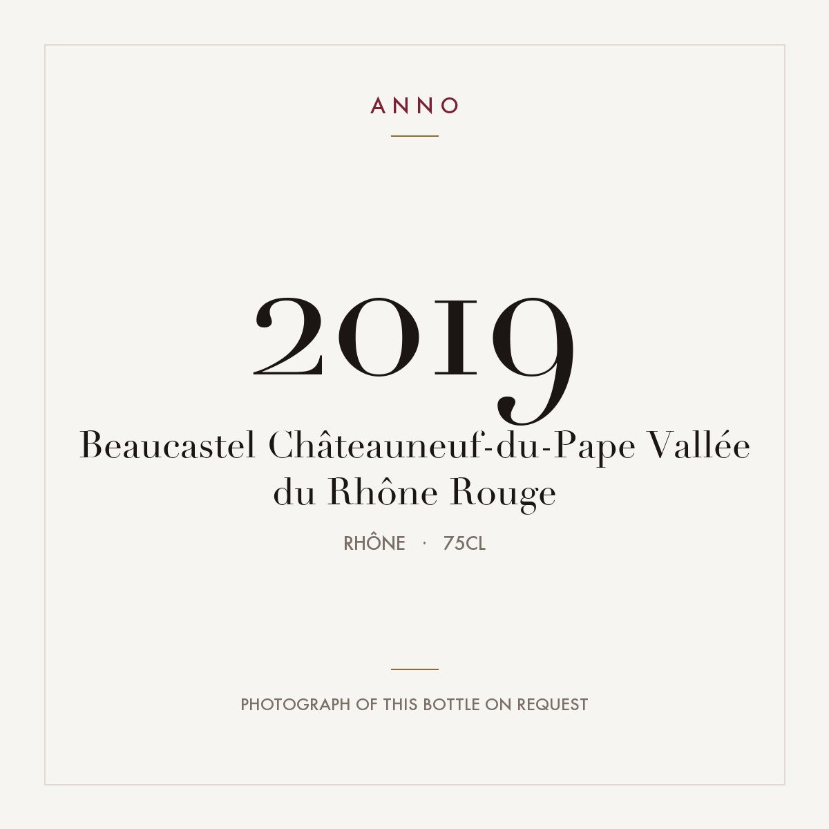 Chateau de Beaucastel Chateauneuf-du-Pape 2019 AOC 0,75l
