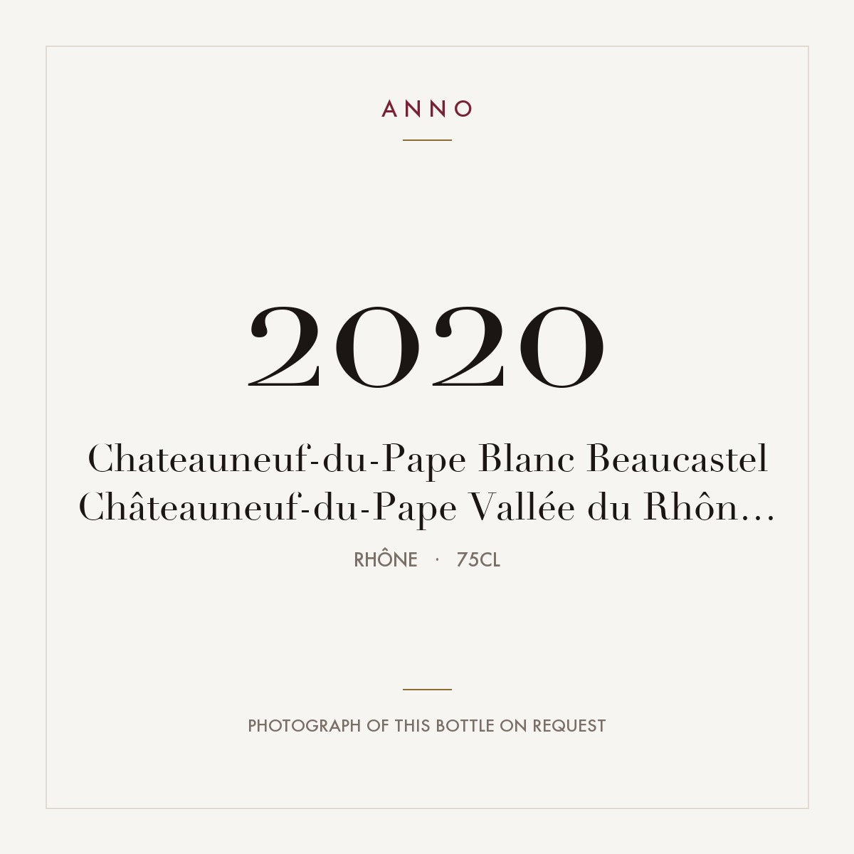 Chateau de Beaucastel Chateauneuf-du-Pape Blanc 2020 AOC 0,75l