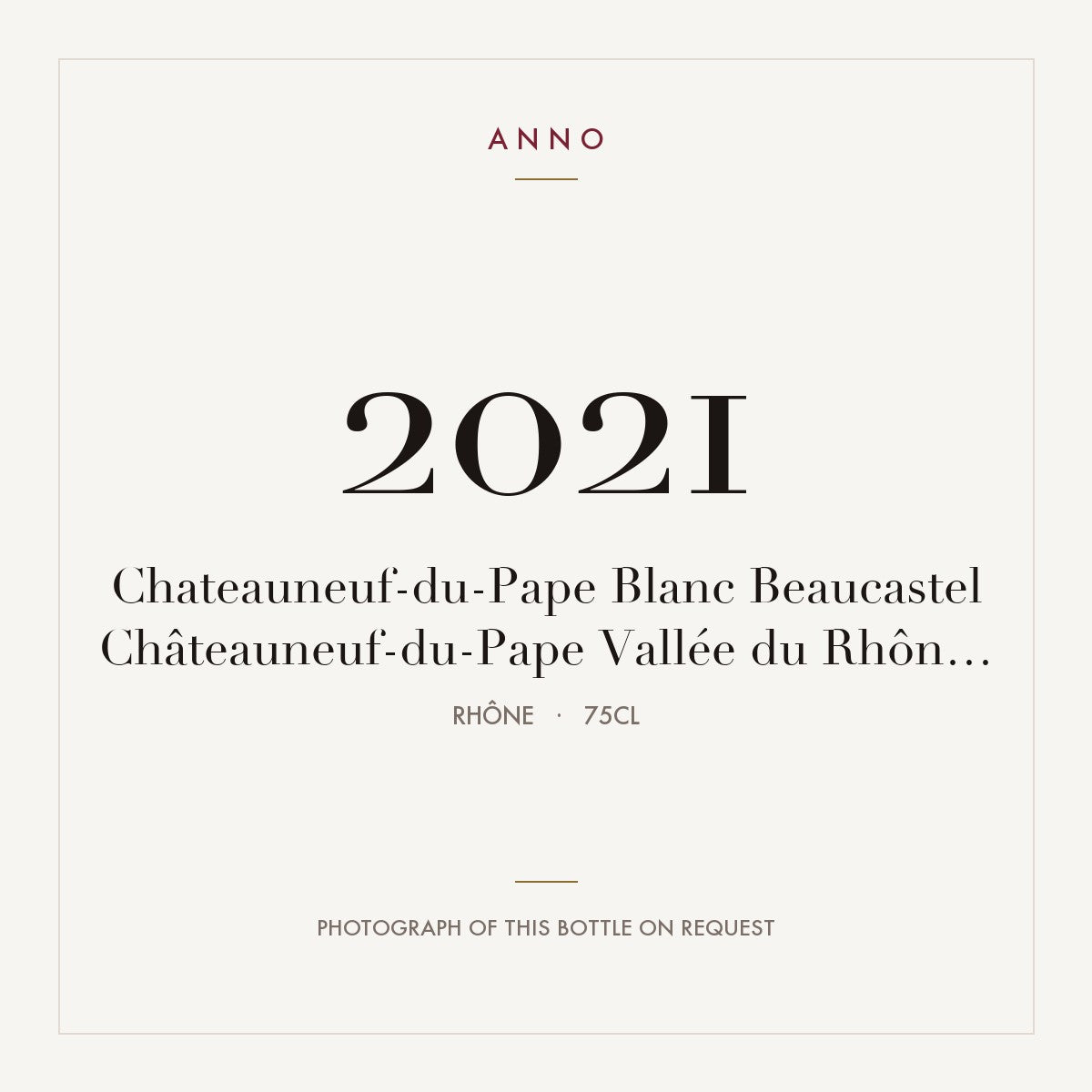 Chateau de Beaucastel Chateauneuf-du-Pape Blanc 2021 AOC 0,75l