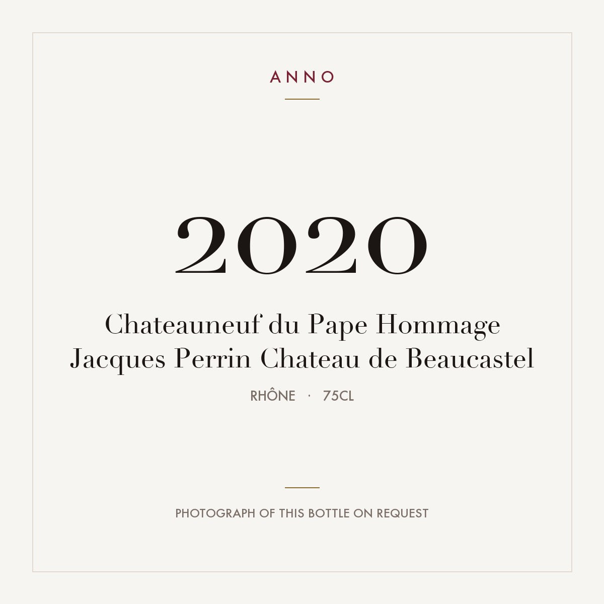 Chateau de Beaucastel Chateauneuf-du-Pape Hommage a Jacques Perrin 2020 AOC 0,75l