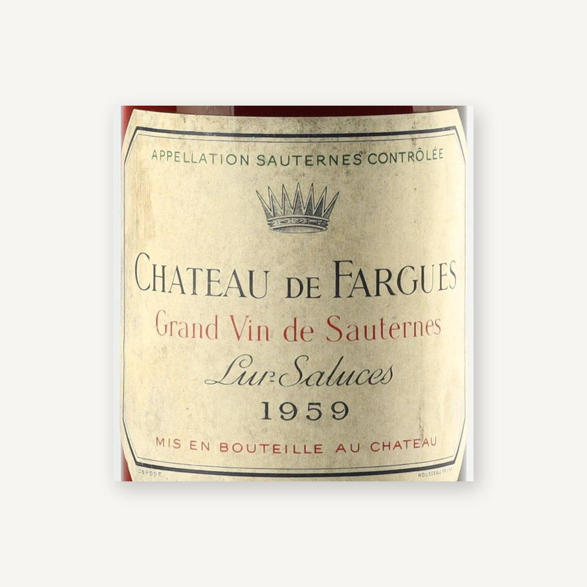 Chateau de Fargues Sauternes 1959 AOC 0,75l