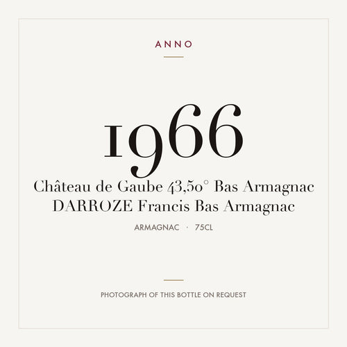 Chateau de Gaube Bas-Armagnac 1966 0,75l