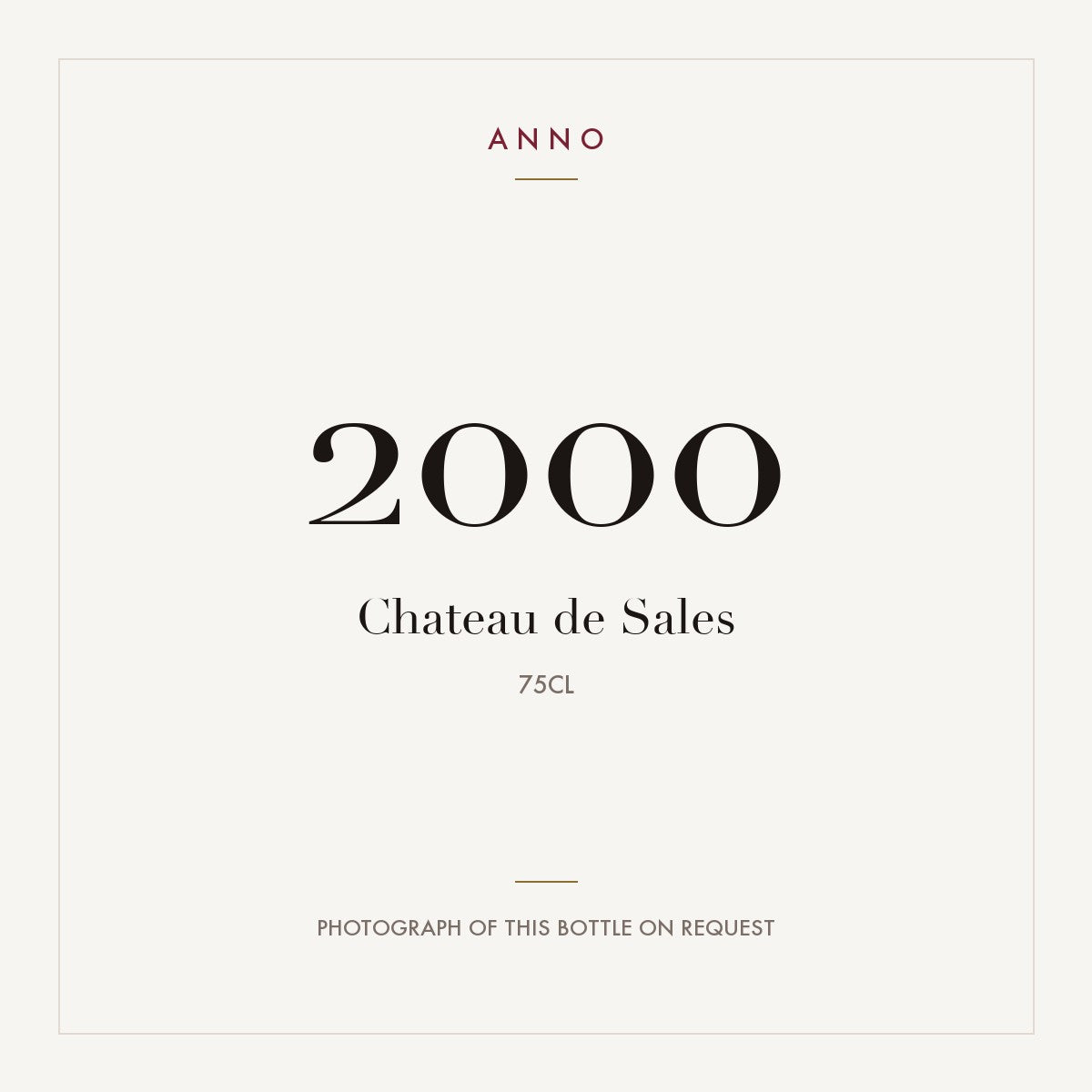Chateau de Sales Pomerol 2000 AOC 0,75l