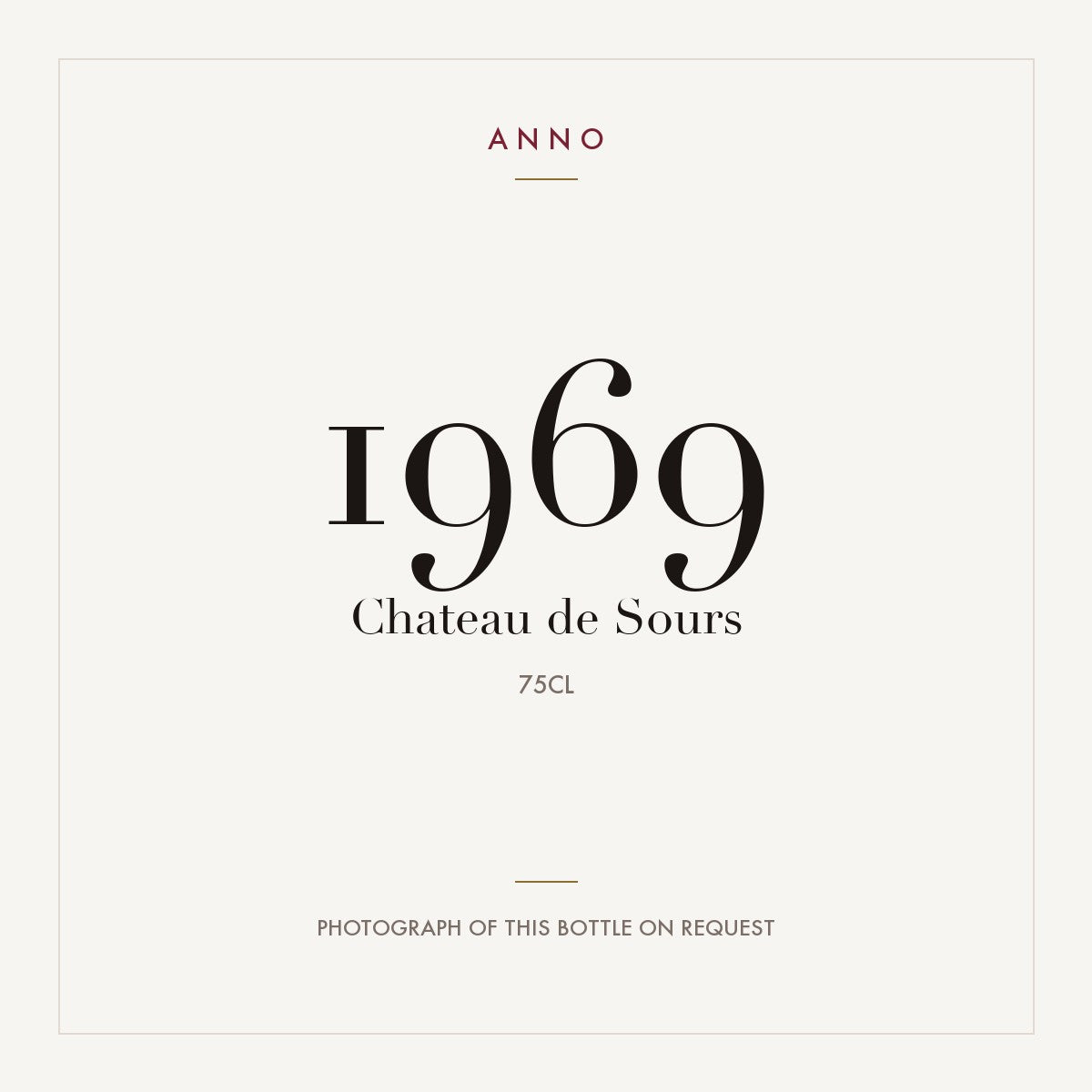 Chateau de Sours Bordeaux 1969 AOC 0,75l
