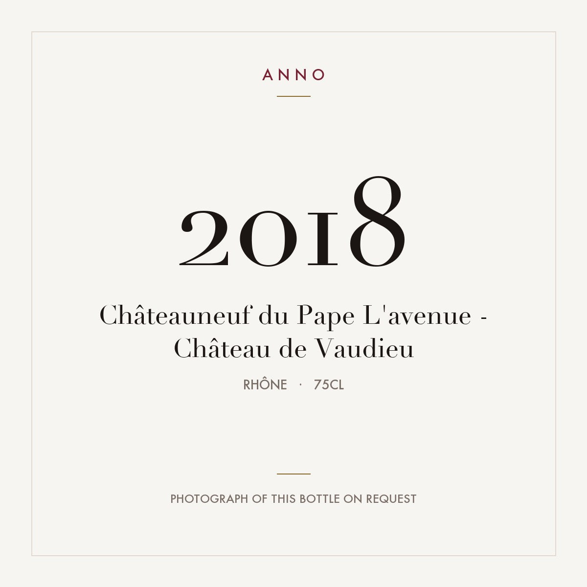 Chateau de Vaudieu Chateauneuf-du-Pape L'Avenue 2018 AOC 0,75l