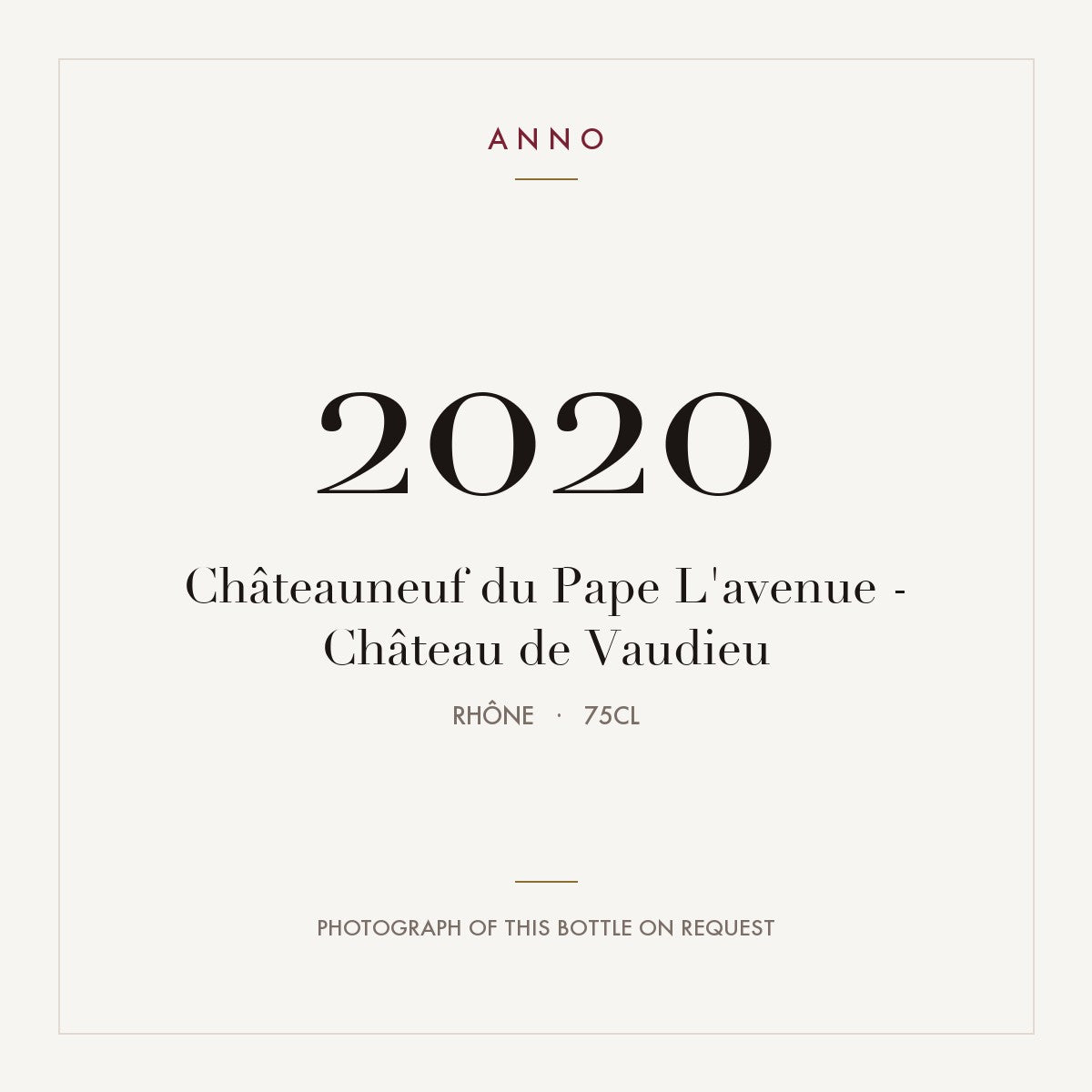 Chateau de Vaudieu Chateauneuf-du-Pape L'avenue 2020 AOC 0,75l