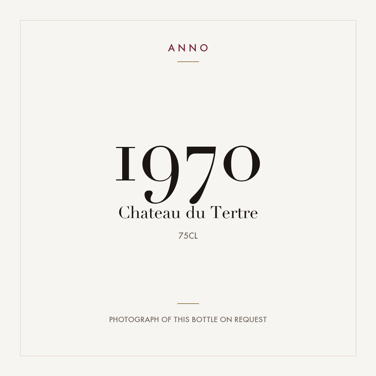Chateau du Tertre Margaux 1970 AOC 0,75l