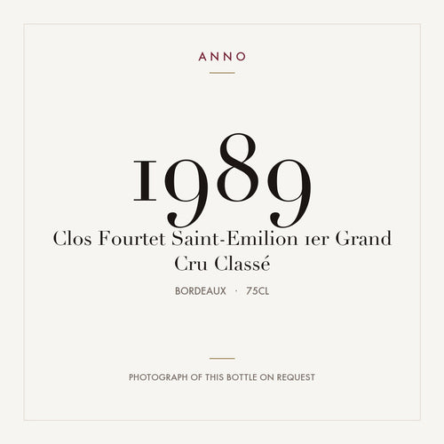 Clos Fourtet Saint-Emilion 1989 AOC 0,75l