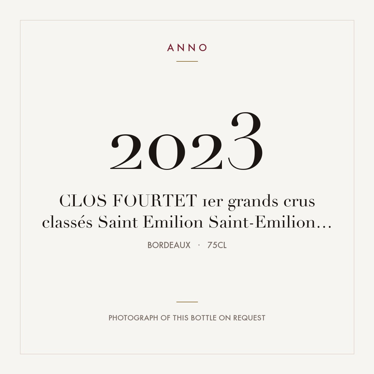 Clos Fourtet Saint-Emilion 2023 AOC 0,75l