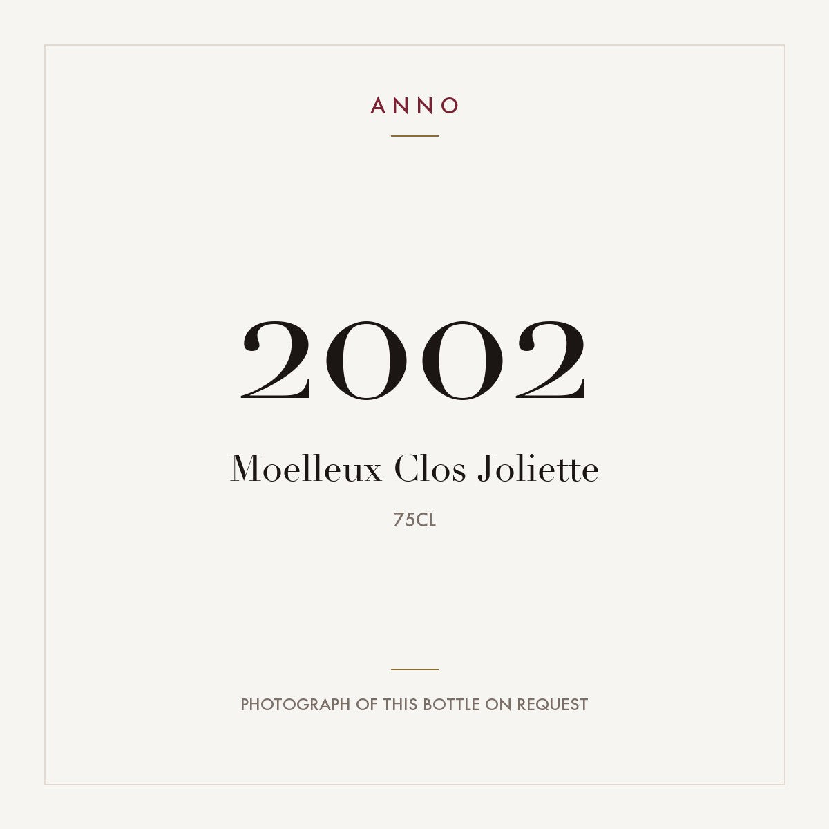 Clos Joliette Moelleux 2002 0,75l