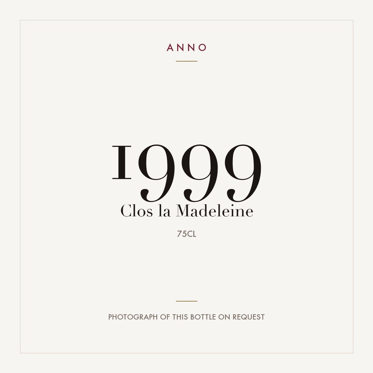 Clos La Madeleine Saint-Emilion 1999 AOC 0,75l