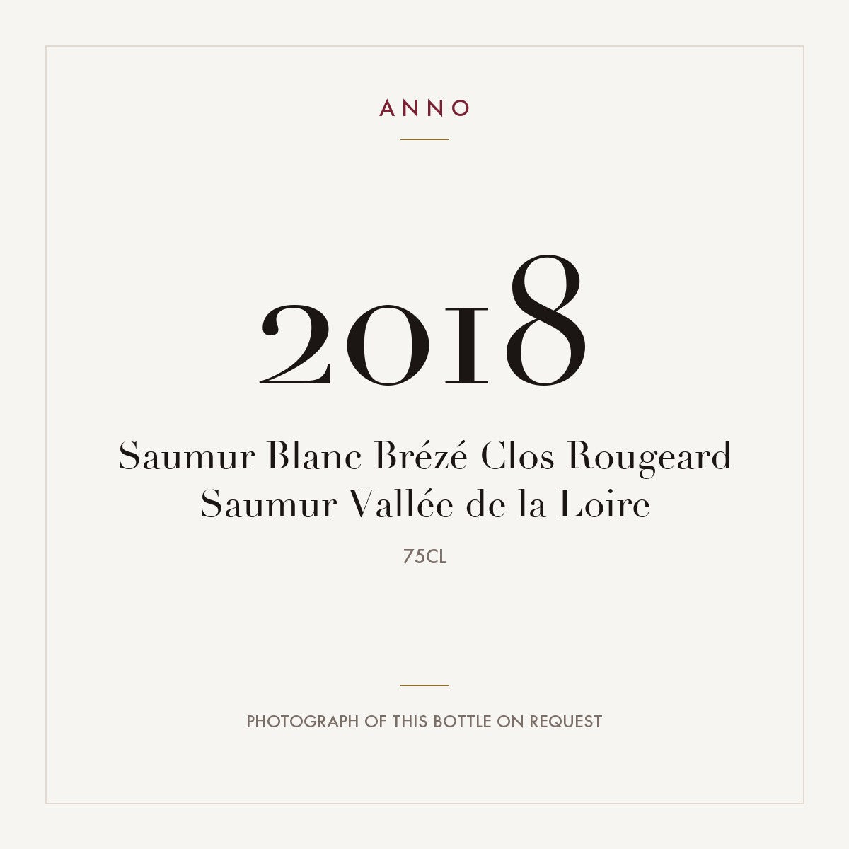 Clos Rougeard Saumur Breze 2018 AOC 0,75l