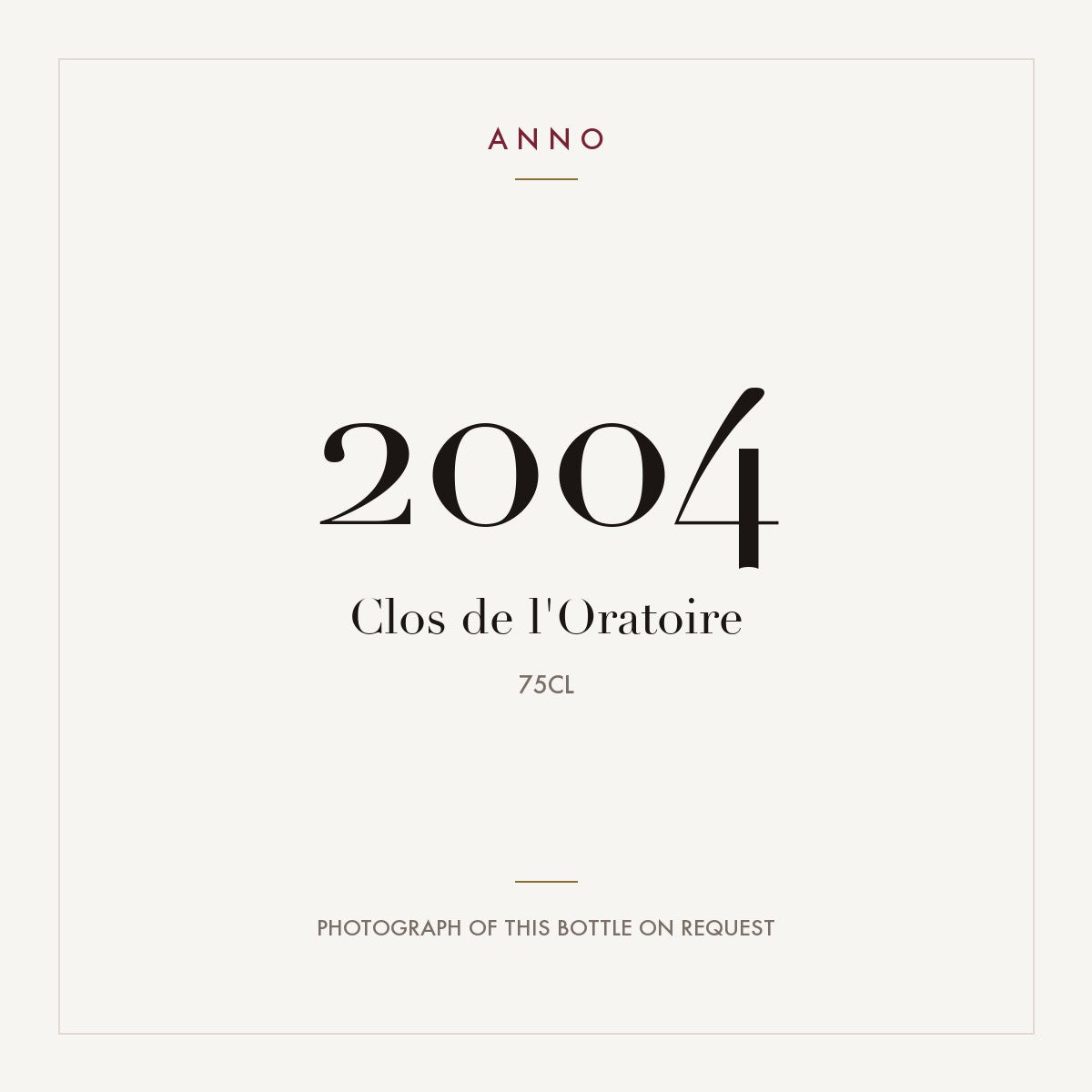 Clos de l'Oratoire Saint-Emilion 2004 AOC 0,75l