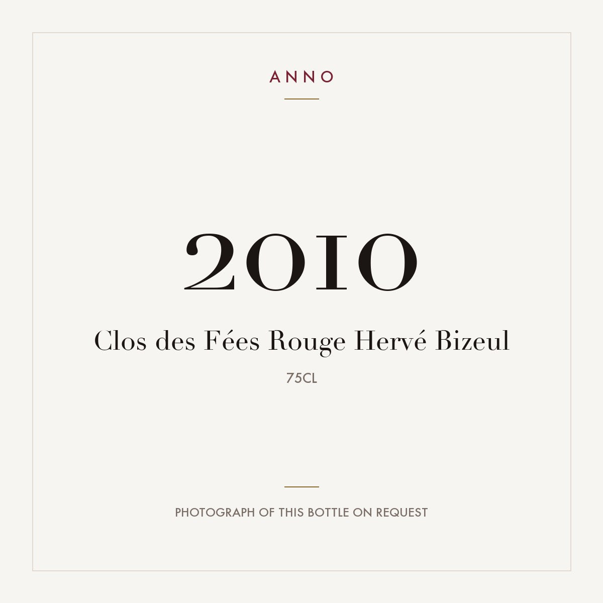 Clos des Fees Cotes du Roussillon Rouge 2010 0,75l