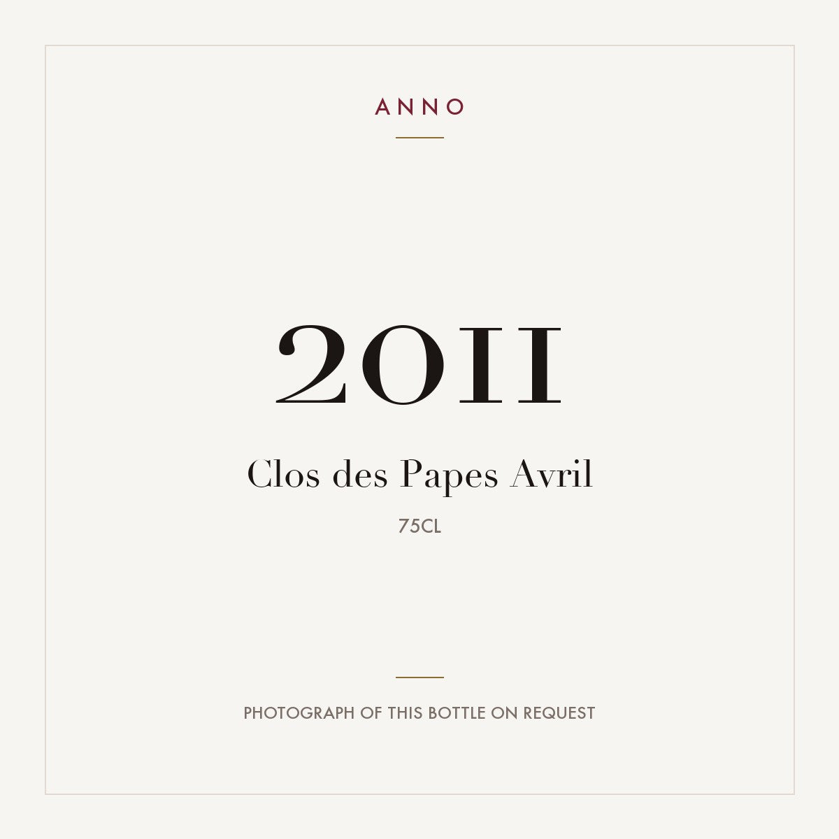 Clos des Papes Chateauneuf-du-Pape 2011 AOC 0,75l