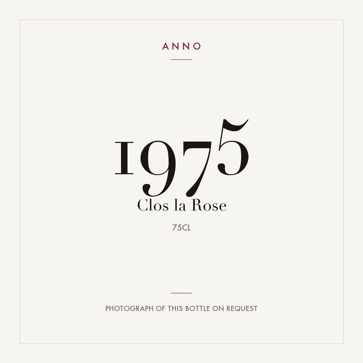 Clos la Rose Saint-Emilion 1975 0,75l