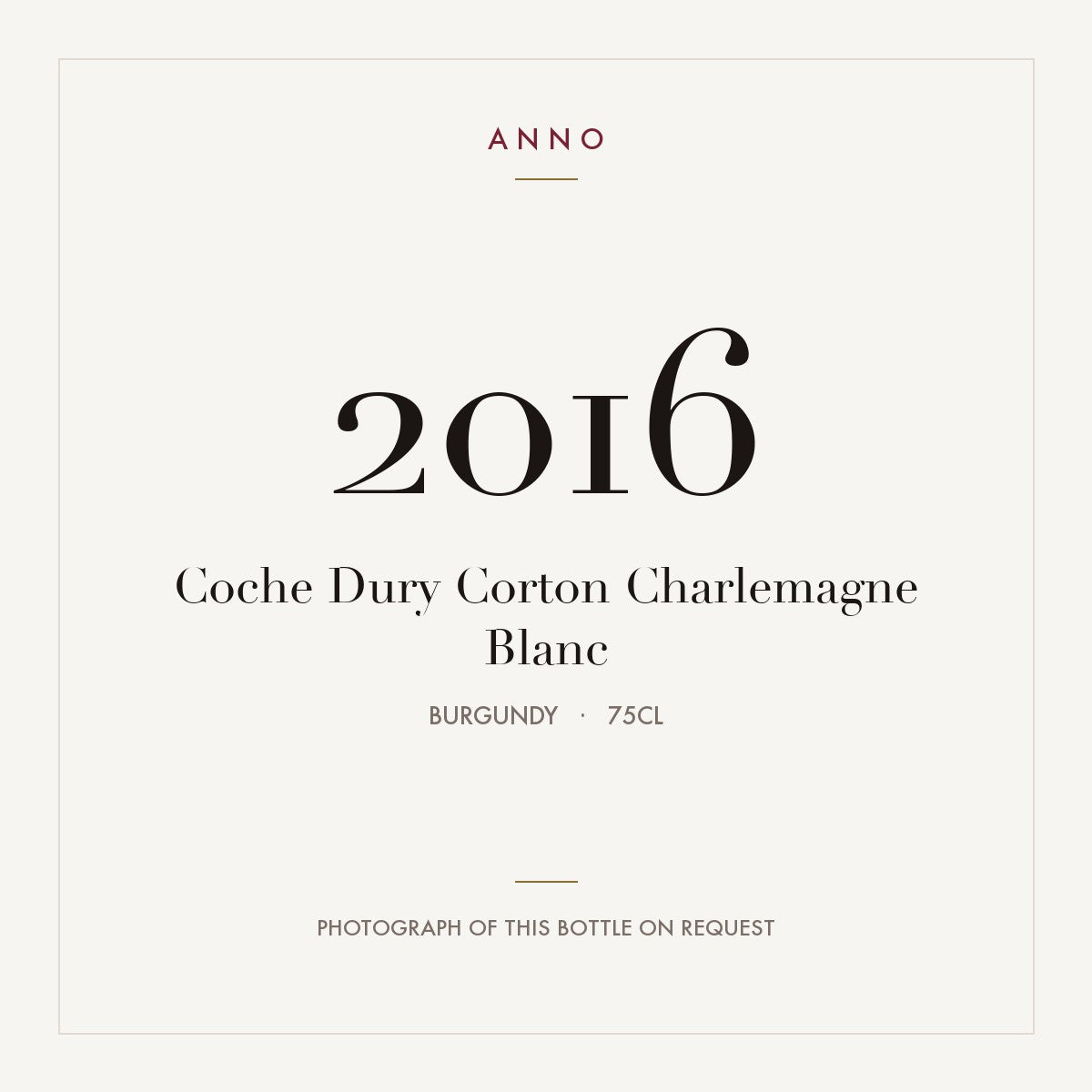 Coche Dury Corton Charlemagne Blanc 2016 0,75l
