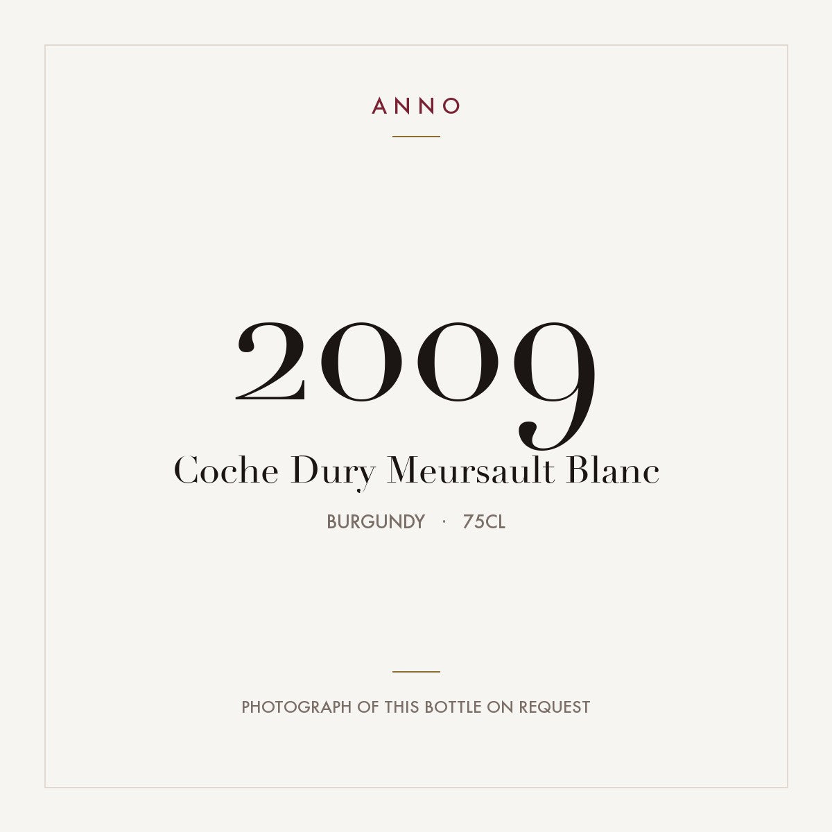 Coche-Dury Meursault Blanc 2009 AOC 0,75l